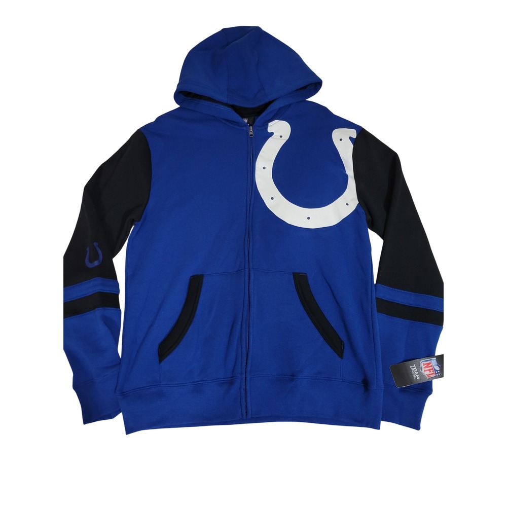 NFL Indianapolis Colts Jacket Youth XL 18/20 Blue Full Zip Hood Unisex Boy Girl
